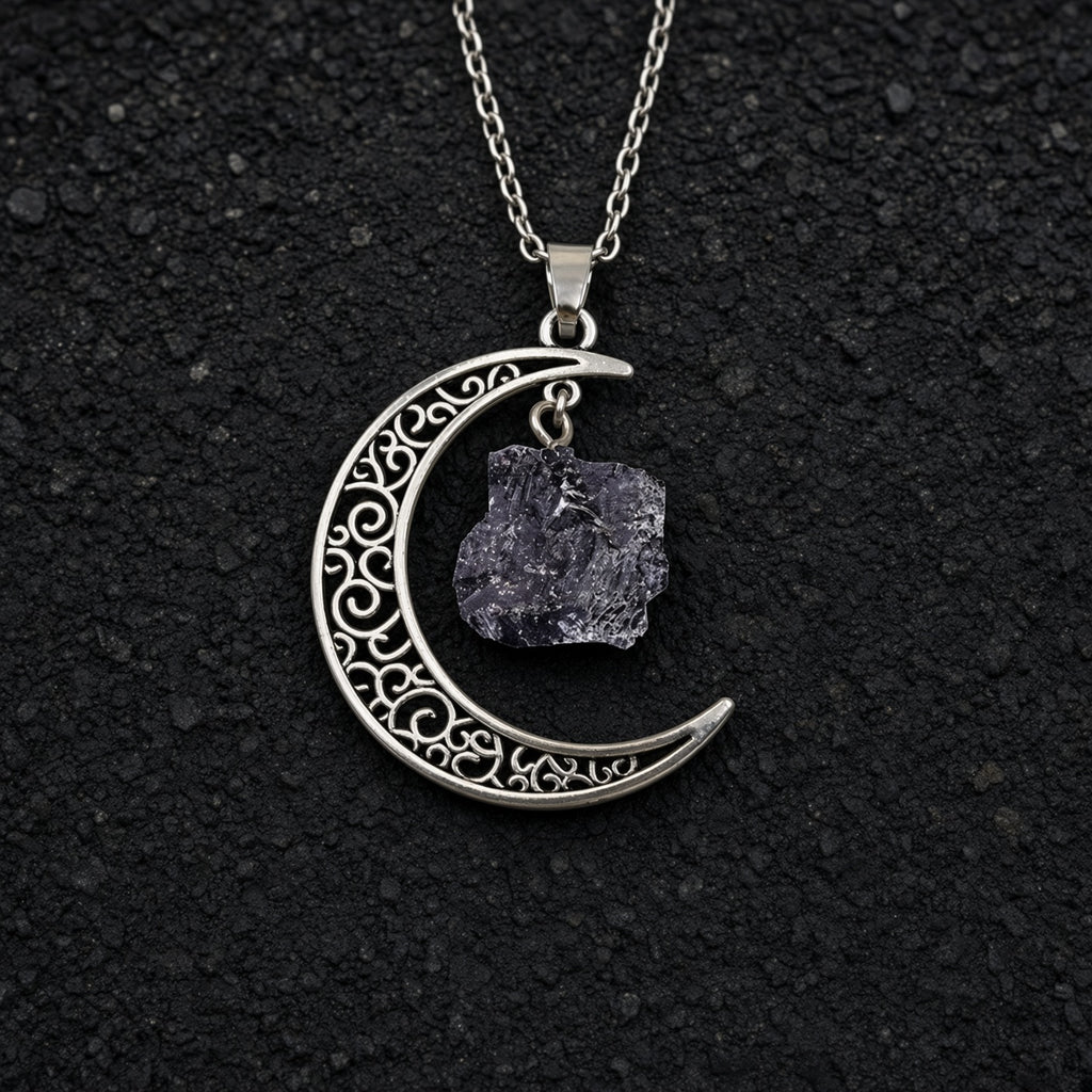 Selene's Crescent Crystal Necklace