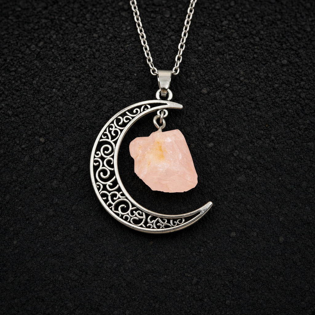 Selene's Crescent Crystal Necklace