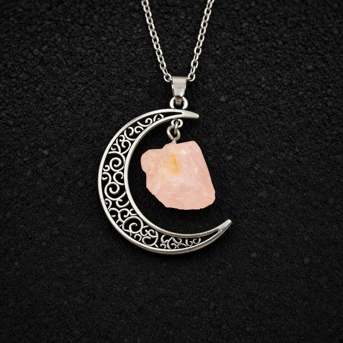 Selene's Crescent Crystal Necklace