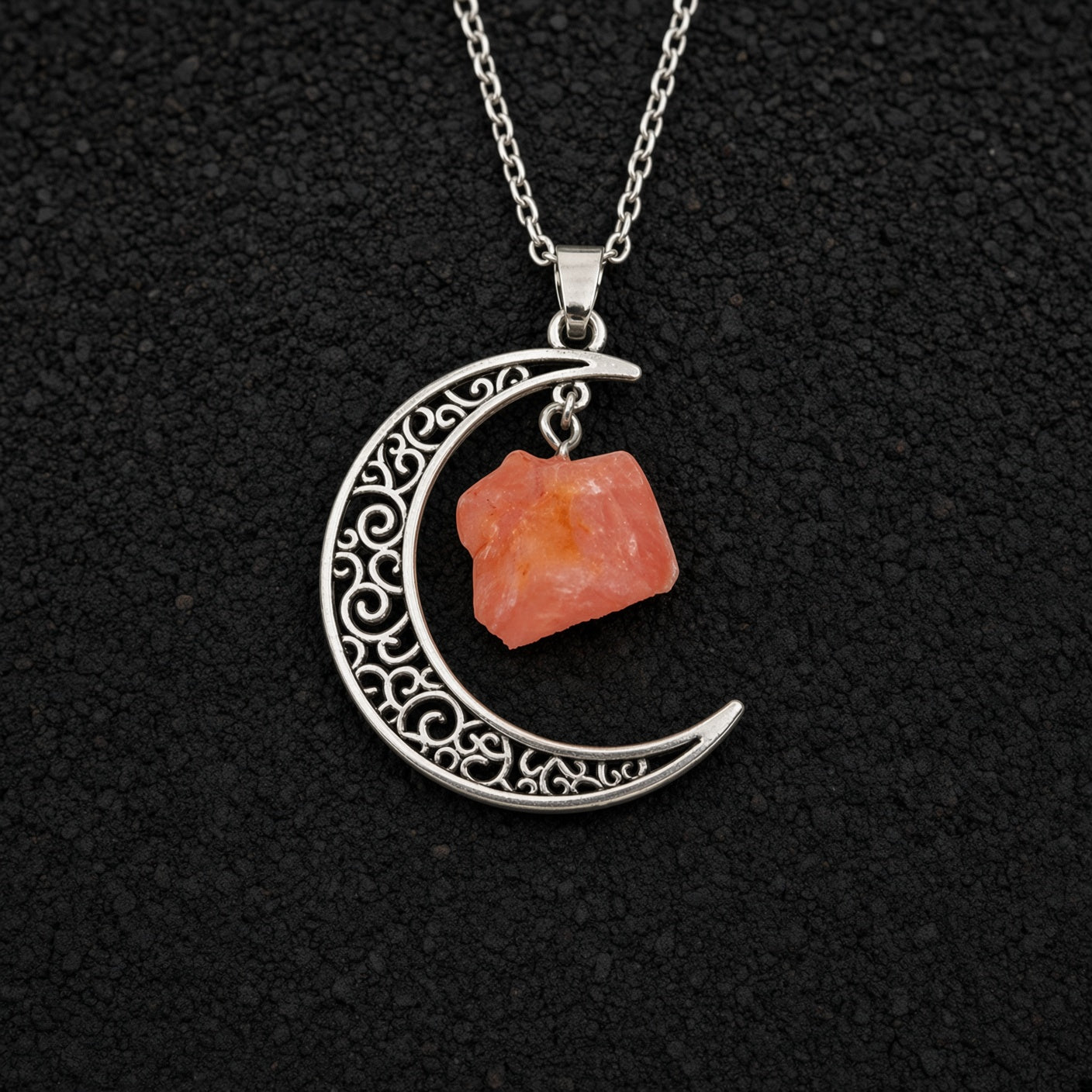 Selene's Crescent Crystal Necklace