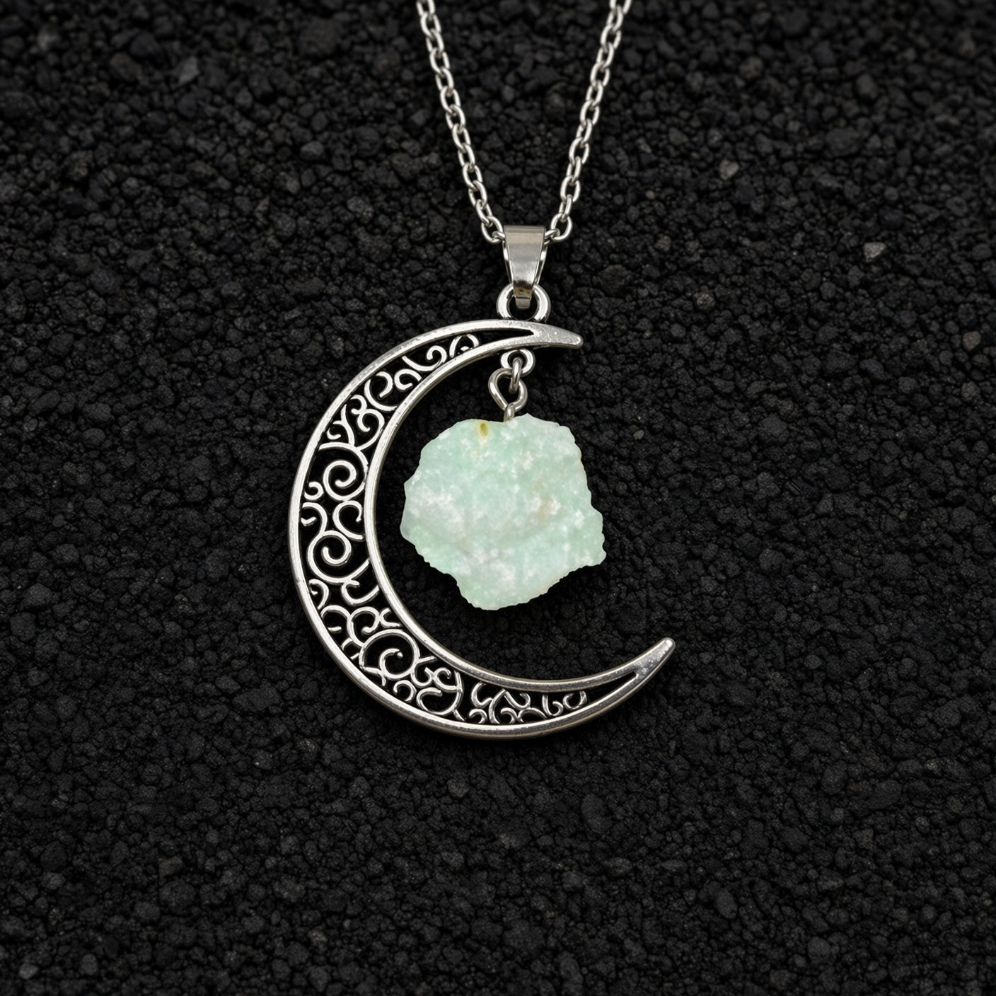 Selene's Crescent Crystal Necklace