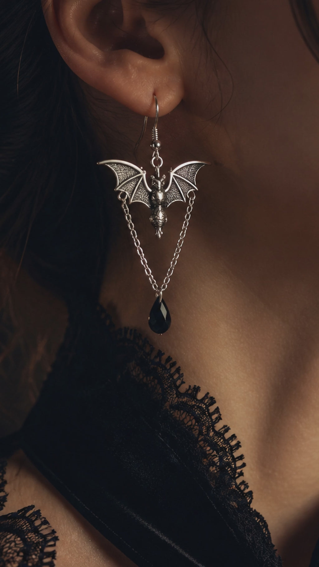 Hanging Bat Earrings reel
