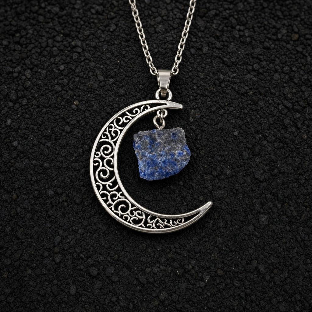 Selene's Crescent Crystal Necklace
