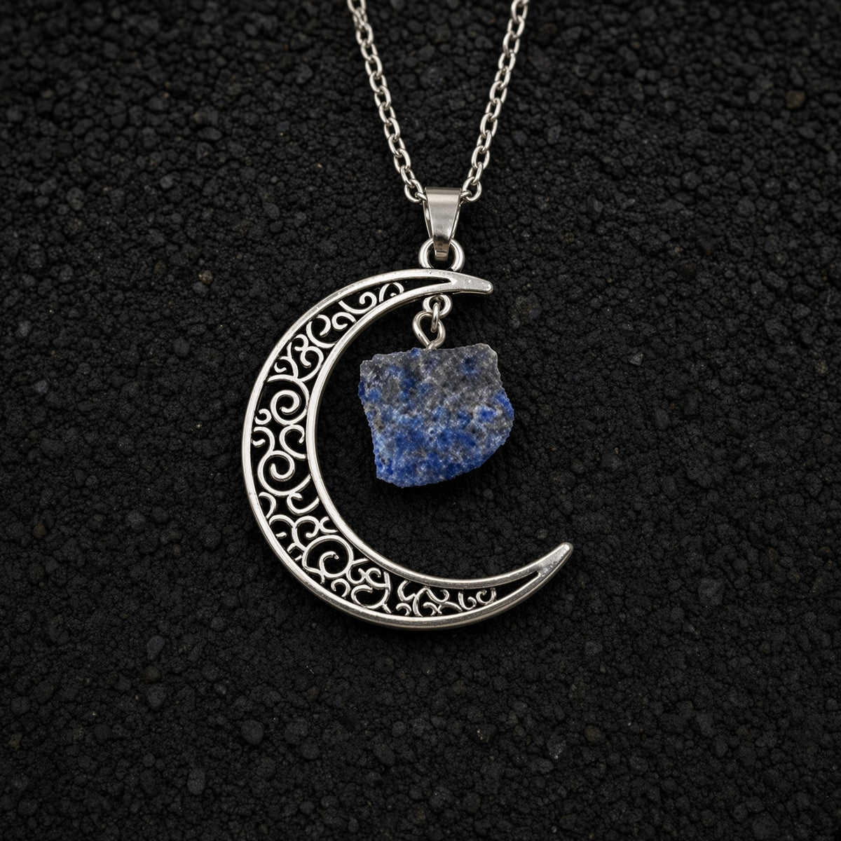 Selene's Crescent Crystal Necklace